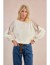 Pull en maille, épaules ajourées