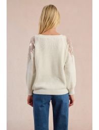 Pull en maille, épaules ajourées