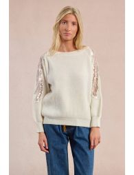 Pull en maille, épaules ajourées