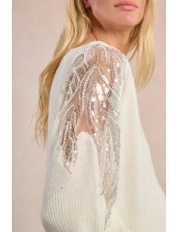 Pull en maille, épaules ajourées