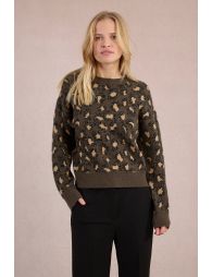 Pull en maille, imprimé léopard