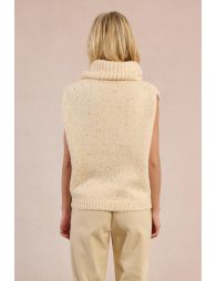 Pull sans manches, parsemé de sequins