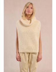 Pull sans manches, parsemé de sequins