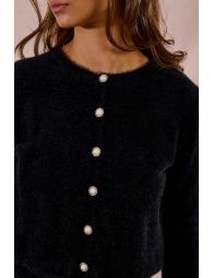 Fitted cardigan, fancy buttons