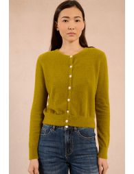 Fitted cardigan, fancy buttons