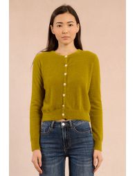 Fitted cardigan, fancy buttons