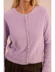 Fitted cardigan, fancy buttons