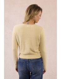 Fitted cardigan, fancy buttons