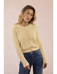 Fitted cardigan, fancy buttons