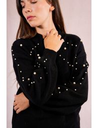 Pull type sweat perlé