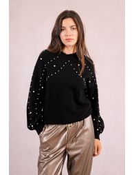 Pull type sweat perlé