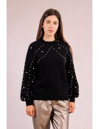 Pull type sweat perlé
