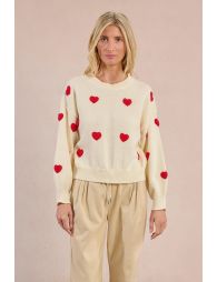 Jerseyde manga larga estampado corazones
