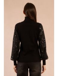 Pull type sweat, manches à sequins