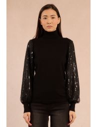 Pull type sweat, manches à sequins