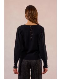 Sweatshirt sweater with fancy bows
