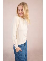 Sweatshirt sweater with fancy bows