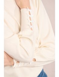 Sweatshirt sweater with fancy bows