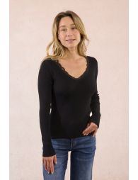 Sous-pull finition dentellée
