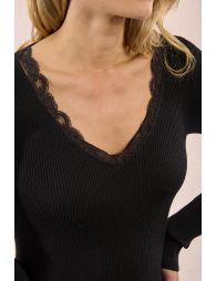 Sous-pull finition dentellée