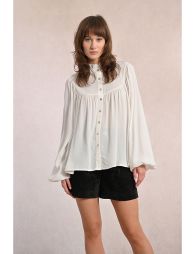 Chemise fluide à fronces