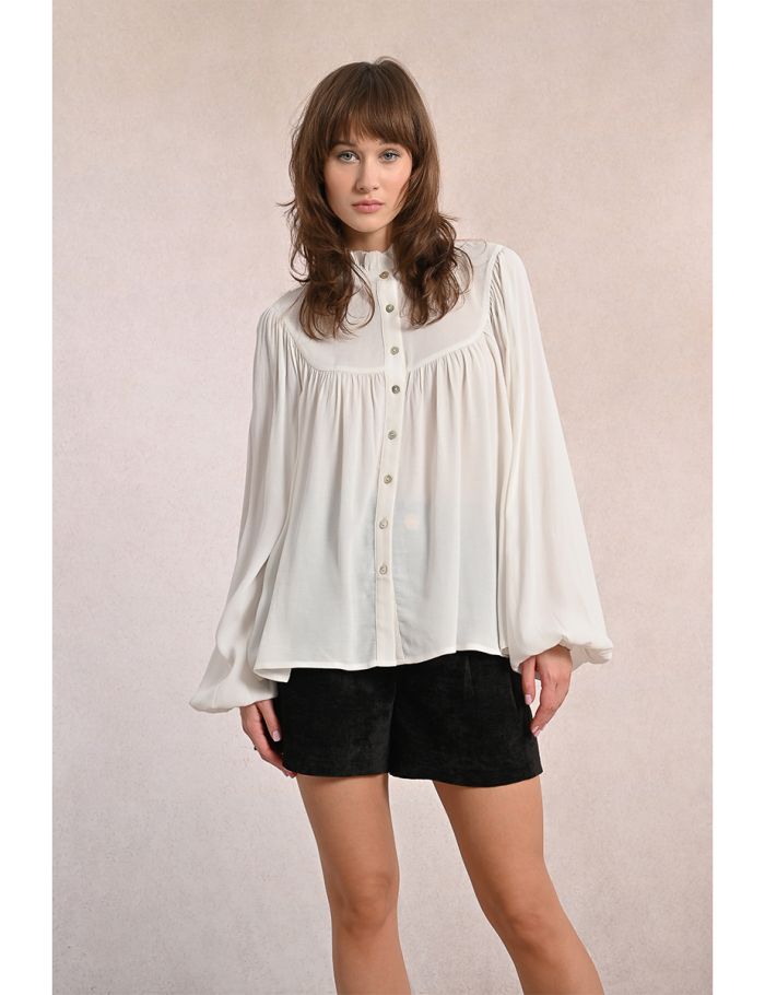 Chemise fluide à fronces