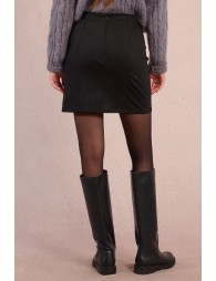 Suede mini skirt