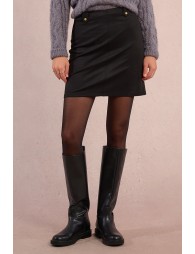 Suede mini skirt