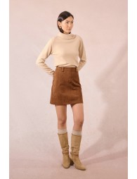 Falda corta efecto ante