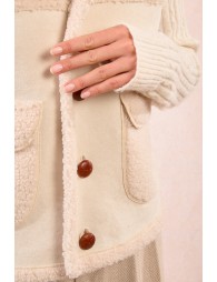 Sleeveless jacket, imitation sheepskin