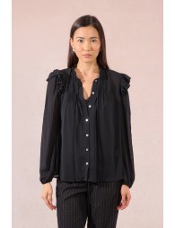 Chemise en voile semi-transparent