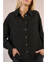 Chemise rayée en transparence