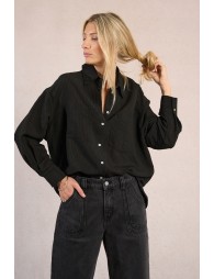 Chemise rayée en transparence
