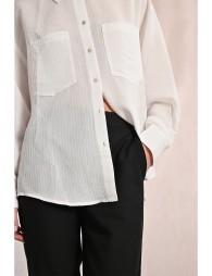 Chemise rayée en transparence