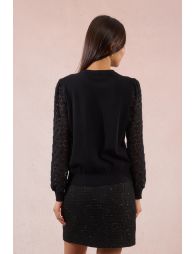 Pull en maille, manches fantaisies