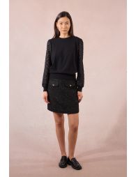 Pull en maille, manches fantaisies