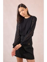 Pull en maille, manches fantaisies