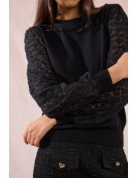 Pull en maille, manches fantaisies