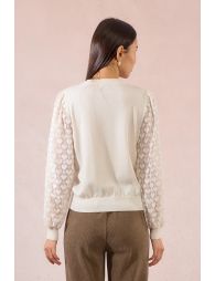Pull en maille, manches fantaisies