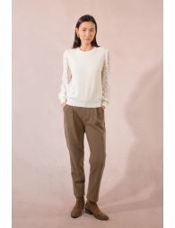 Pull en maille, manches fantaisies