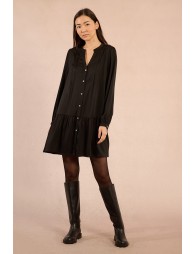 Robe chemise à col tunisien