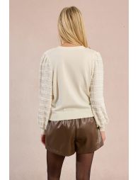 Ruffled waffle top