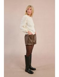 Ruffled waffle top