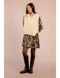 Pull sans manches, boutonné sur les côtés