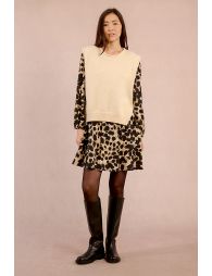 Pull sans manches, boutonné sur les côtés