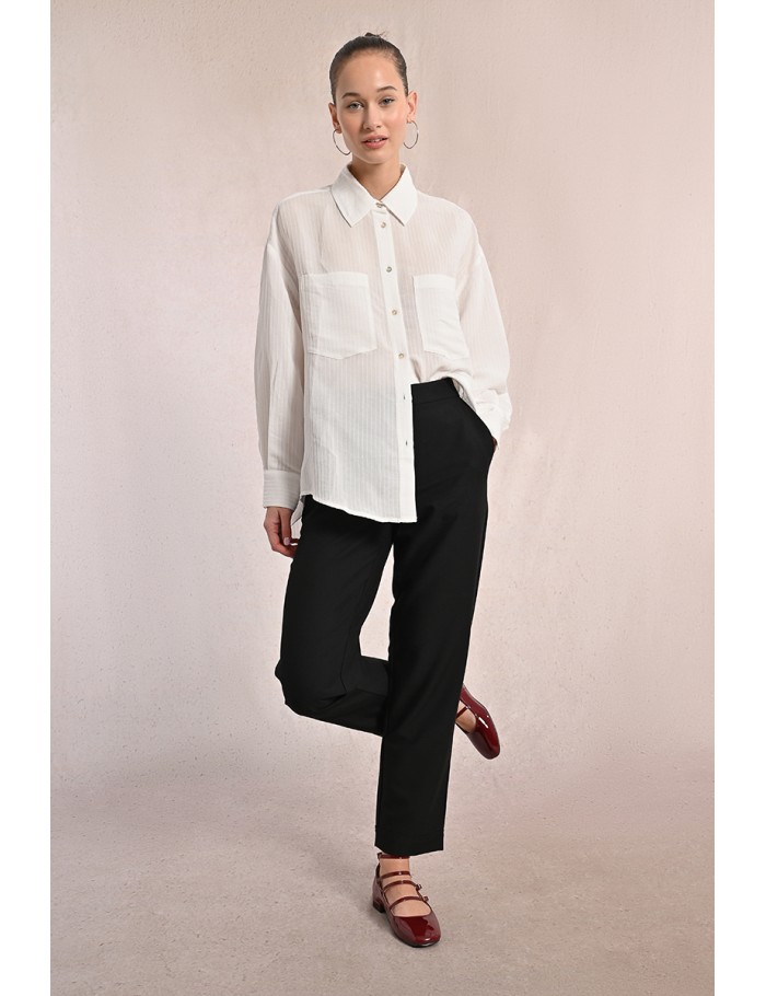 Straight tailored trousers