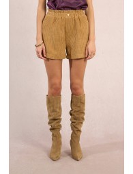 Corduroy paperbag shorts