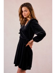 Robe portefeuille en velours