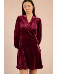 Robe portefeuille en velours