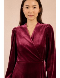 Robe portefeuille en velours